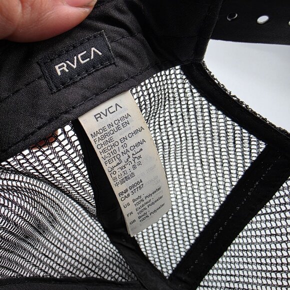 RVCA Aloha Adults Red Black Trucker Hat Casual Beach Summer Athletic Adjustable - Picture 6 of 9